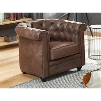 Vente-unique Sessel - Microfaser - Vintage-Look - CHESTERFIELD
