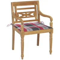 VidaXL Batavia-Stühle mit Kissen 8 Stk. Massivholz Teak