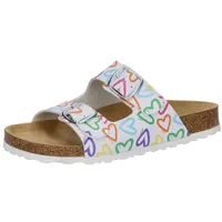 LICO Damen Bioline Heart Pantoletten, Weiß, 41 EU
