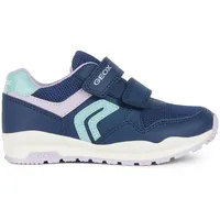 GEOX Pavel Girl A Sneaker, Navy/Lilac, 29 EU -