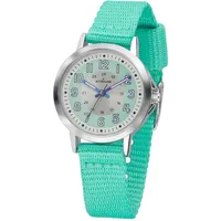 Atrium Kinder-Armbanduhr Analog Quarz Mädchen Nylon A46-13 grün