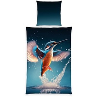 Herding Eisvogel 4459411050 - Bettwäsche, 80x80 cm + 135x200