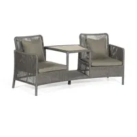 SonnenPartner Duo-Loungesessel Luna Aluminium mit PE-Bespannung light coal Relax
