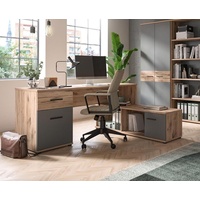 VCM Mason ca. 170x151 cm Eiche Grau