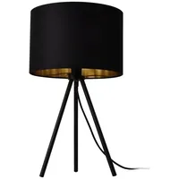 [lux.pro] Tischleuchte Metz E14 Max. 40W mit Metallfüßen Schwarz