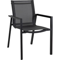 Brafab Gartenstuhl stapelbar Delia Aluminium Schwarz