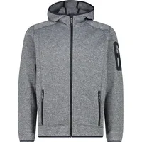 CMP Herren Fleecejacke Knitted FIX Hood ice-titanio-nero (31ZH) 60