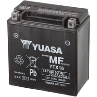 YUASA YTX16-BS 12V 230 Wartungsfreie VRLA-Motorradbatterie (CCA)
