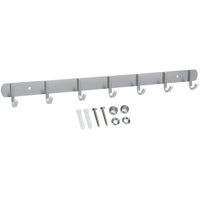 Intirilife Edelstahl Garderobenleiste Modell D - 7 Haken -