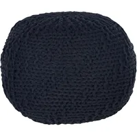 Beliani Pouf schwarz 50 cm PRIENE