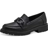 Jana Damen Slipper mit Blockabsatz Vegan, Schwarz 41 EU