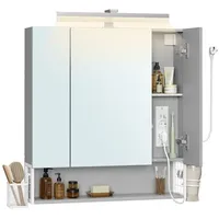 VASAGLE BBK126W01 Aufbewahrungsschrank für Badezimmer Weiß