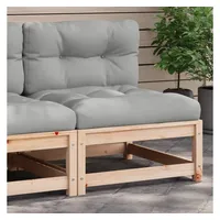 VidaXL Gartensofa ohne Armlehnen mit Kissen Massivholz Kiefer