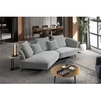 KAWOLA Sofa GARBO Designsofa Stoff grau