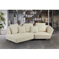 KAWOLA Sofa GARBO Designsofa Stoff cremeweiß