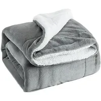 Intirilife Sherpa Kuscheldecke in Grau - Gr.: onesize