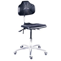 Meychair Arbeitsdrehstuhl W4-TR-PU-ALU schwarz