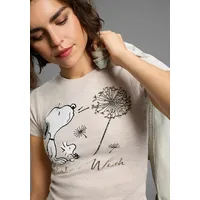 KangaROOS Kurzarmshirt in beige melange, | Gr. 40/42,