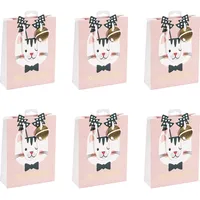 Clairefontaine 6x Geschenktasche 26,5x14x33cm, Weihnachten Cat'Mas - Katzenmotiven, 1
