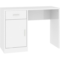 VidaXL Schreibtisch mit Stauraum Hochglanz-Weiß 100x40x73 cm