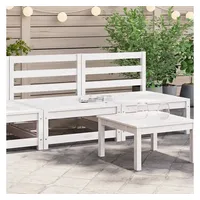 VidaXL Gartensofas ohne Armlehnen 2 Stk. Weiß 70x70x67 cm