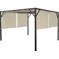 MCW Pergola Beja, Garten Pavillon Terrassenüberdachung, stabiles 6cm-Stahl-Gestell +