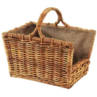 Kobolo Holztrage Holzkorb für Kaminholz - Rattan Lacak mit