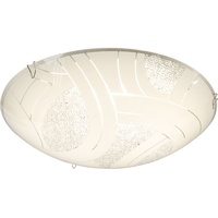 GLOBO Deckenleuchte Glasschirm Deckenlampe 1-Flammig Kristalle Wohnzimmer Beleuchtung 1-flammig