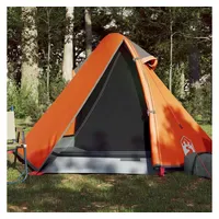 VidaXL Kuppel-Campingzelt 2 Personen Grau/Orange