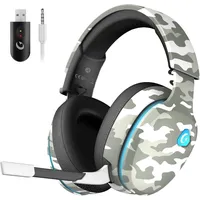 Gvyugke Stabile Verbindung und Stereo-Sound mit Abnehmbares 3D-Stereomikrofon Gaming-Headset