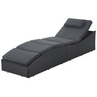 Juskys Sonnenliege Lamia Schwarz
