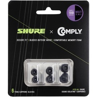 Shure EACYF1-6KIT Comply 100 Serie schwarzer Schaum, Kit,