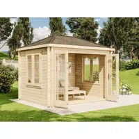 CARLSSON Gartenhaus Summertime-40 Walmdach Imprägniert 302 cm x 287