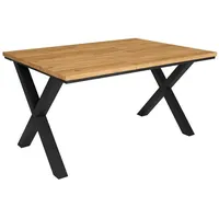 SKRAUT HOME Esszimmertisch, Eiche, Holzwerkstoff, Rechteckig, 140x75x90 cm, Esszimmer,