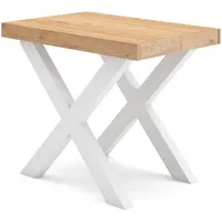 SKRAUT HOME Ausziehbarertisch, 160x90x73cm, Für 8 Gäste, Massivholz Beine,