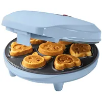 Bestron Waffeleisen für Mini-Cookies, Mini-Cookie-Maker in Tiermotiven, Waffeleisen für