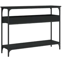 VidaXL Konsolentisch mit Ablage 100x29x75cm schwarz