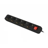 LANBERG PS1-05F-0300-BK, 3 m, Drinnen, Typ F, Type F