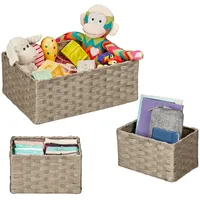 Relaxdays Aufbewahrungskorb 3er Set,