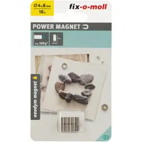 Fix-o-moll Neodym Magnete Zylinder 4mm silber