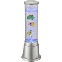 Just light. LED-Wassersäule, stahl, 3 Kunstfische, Farbwechsel, inkl. Schnurschalter