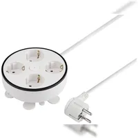 Sygonix SY-5806892 Kabeltrommel 1.50m Weiß Schutzkontakt-Stecker