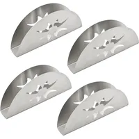 Gwotfy Serviettenhalter Edelstahl 4 Stück Serviettenständer - Silberner Serviettenspender