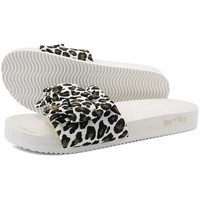 FLIP*FLOP pool*bow leo Slides Weiß / Braun WEISS|braun 39