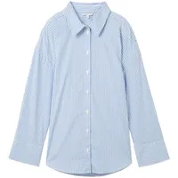 Tom Tailor Striped Poplin Hemd Blue White Strripe M