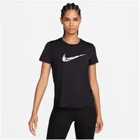 Nike One Swoosh Dri-FIT kurzarm Laufshirt Damen 010 black/white
