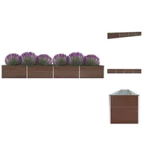 VidaXL Garten-Hochbeet Verzinkter Stahl 600x80x45 cm Braun