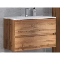 Held Held-Möbel Waschtisch Baabe Holzoptik Braun Eiche 80 cm