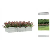 VidaXL Hochbeet 240x80x45 cm Stahl Silber