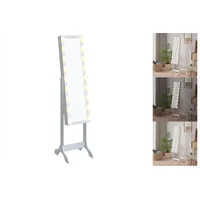 VidaXL Standspiegel mit LED Weiß 34x37x146 cm